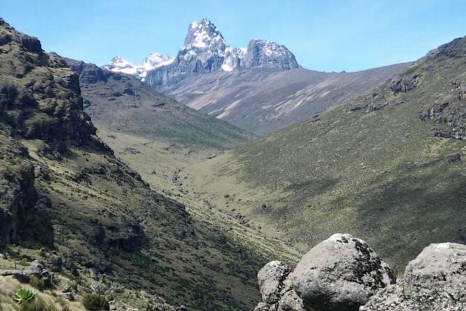 4 Days Mt Kenya Climb, Chogoria Route up and out Sirimon route - What camping means on this climb
