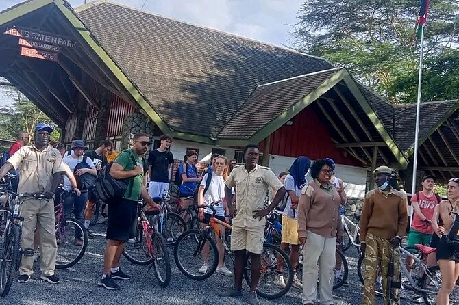 Bike Tour at Hell's Gate National Park, Boat Ride at L. Naivasha - Fischers Tower, rock climbing, and the first park stop