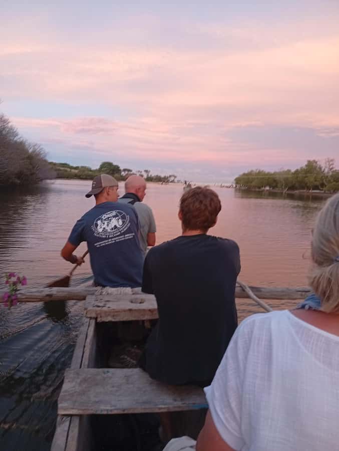 Diani Beach: Kongo River Sunset Experience in a canoe - Trading the motorboat for a paddle