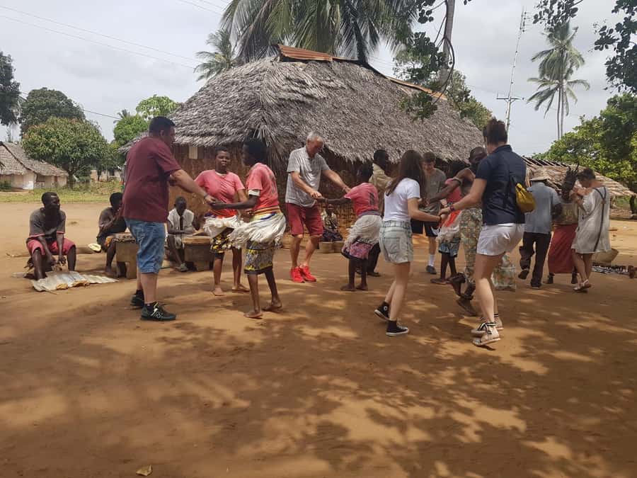 Diani: Giriama Cultural Dance Show and Local Village Tour - Meeting children beneath the baobab tree