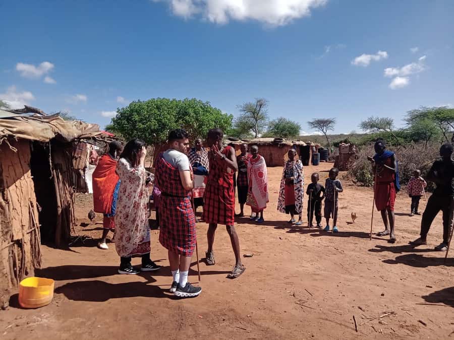 Kenya: Maasai Village Visit with Traditional Dance Show - Arriving at a small Maasai community