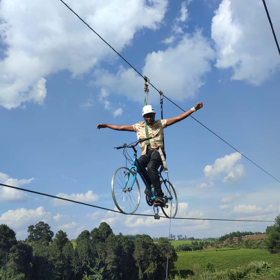 Nairobi: 1 Day of Pure Adrenaline Adventure in Kenya - The tiny-wire bicycle at 2:00 p.m.