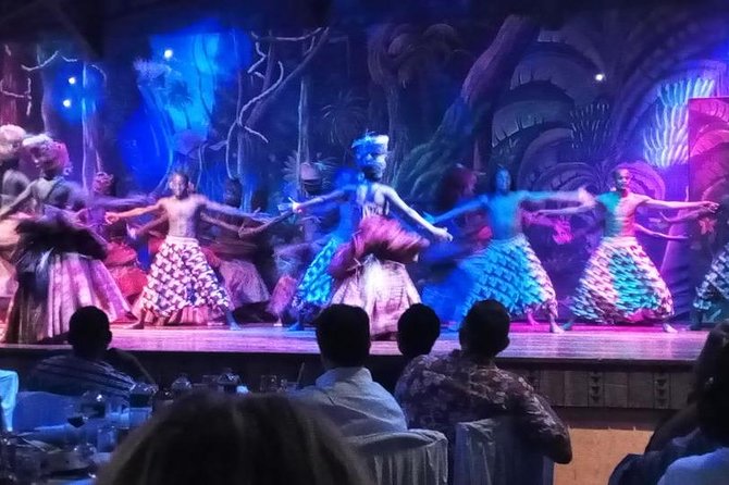 Safari Cat Dancers Show And Dinner - Dinner beneath the palm-thatch roof