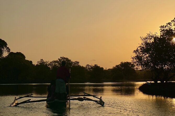 Sunset Canoe Tour on a River within the Mangroves - A traditional canoe without engine noise